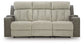 Stately Check PWR REC Sofa with ADJ Headrest