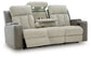 Stately Check PWR REC Sofa with ADJ Headrest
