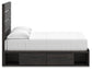 Delmorta  Panel Storage Bed