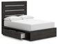 Delmorta  Panel Bed With Storage