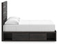 Delmorta  Panel Bed With Storage