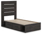 Delmorta  Panel Bed With Storage