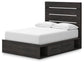 Delmorta  Panel Bed With Storage