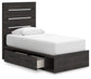 Delmorta  Panel Bed With Storage