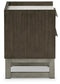 Arkenton California King Panel Bed with Mirrored Dresser, Chest and Nightstand