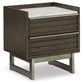 Arkenton California King Panel Bed with Mirrored Dresser, Chest and 2 Nightstands
