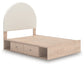 Shapella Full Upholstered Panel Bed with Storage