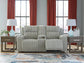 TwinBrooke Pwr Rec Loveseat/Con/Adj Hdrst