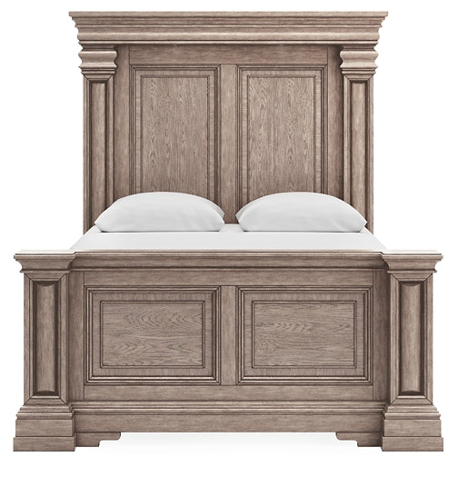 Blairhurst Queen Panel Bed with Mirrored Dresser and Chest