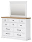 Ashbryn Queen Panel Storage Bed with Mirrored Dresser and Chest