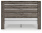 Graystorm King Panel Bed with Mirrored Dresser and Nightstand