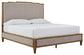 Sharlance California King Upholstered Panel Bed with Mirrored Dresser