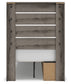 Graystorm Twin Panel Storage Bed with Mirrored Dresser, Chest and Nightstand