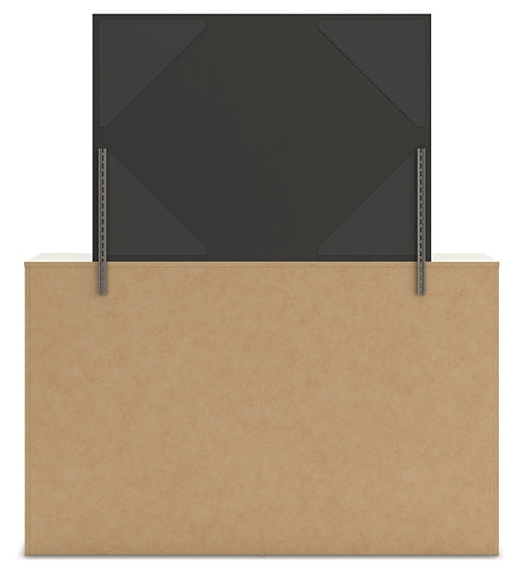 Lawroy Full Panel Storage Bed with Mirrored Dresser and Chest