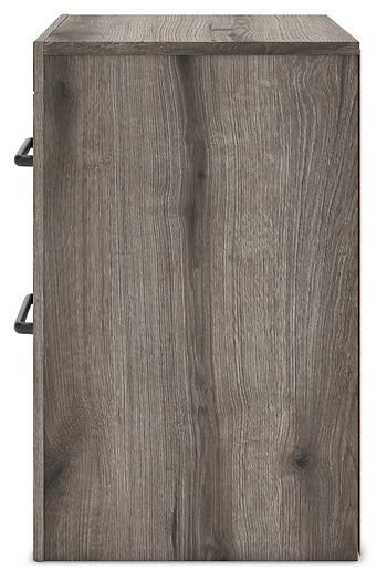 Graystorm King Panel Bed with Mirrored Dresser, Chest and Nightstand