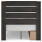 Hollivern Full Panel Bed with Storage with Mirrored Dresser and Nightstand