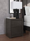 Queen Panel Bed with Mirrored Dresser and Nightstand