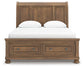 Feddinger Queen Storage Sleigh Bed with Mirrored Dresser and Chest