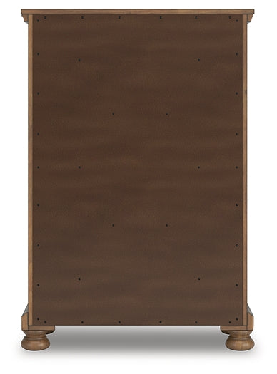 Feddinger California King Panel Bed with Mirrored Dresser and Chest