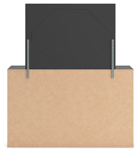 Hollivern Twin Panel Storage Bed with Mirrored Dresser and Chest