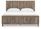 Rusticott King Panel Bed with Mirrored Dresser and Nightstand