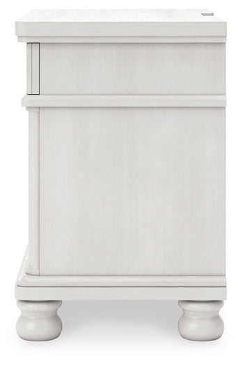 Rowlenstown California King Poster Bed, Dresser, Mirror and Nightstand