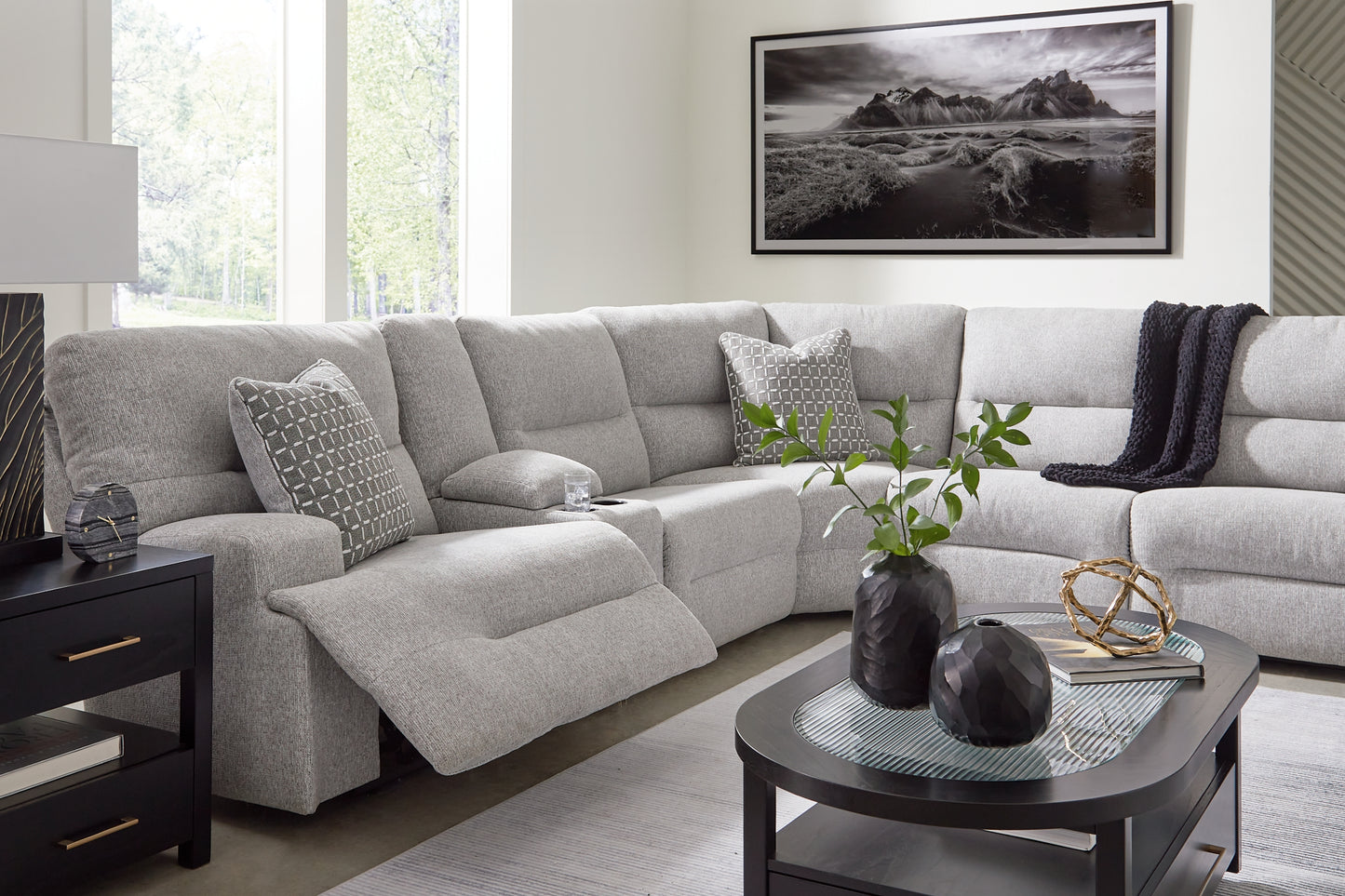 Acklen Place 7-Piece Power Sectional Reclining Sofa with Storage Console