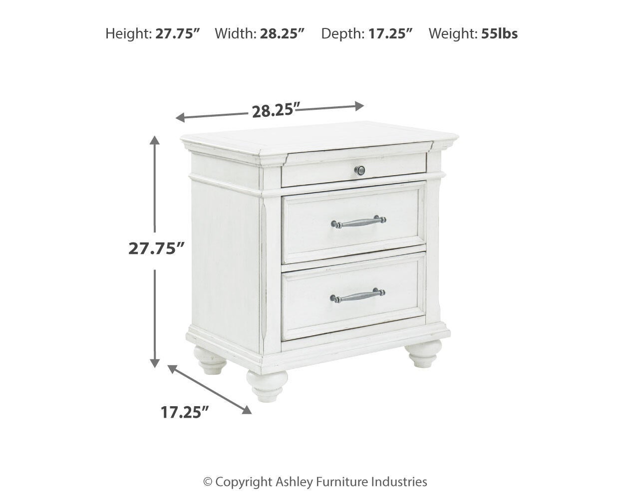 Ashley Express - Kanwyn Three Drawer Night Stand