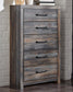 Drystan Queen Bookcase Bed with 4 Storage Drawers, Dresser, Mirror, Chest and Nightstand