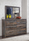 Drystan King Panel Bed with 2 Storage Drawers, Dresser, Mirror, Chest and Nightstand