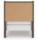 Cadmori Twin Upholstered Panel Bed, Dresser, Mirror and Nightstand