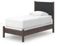 Cadmori Twin Upholstered Panel Bed, Dresser, Mirror and Nightstand