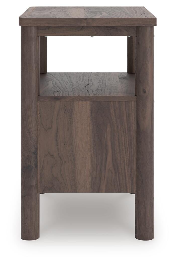 Cadmori Twin Upholstered Panel Bed, Dresser, Mirror and Nightstand