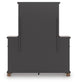 Chadworth California King Poster Bed with Mirrored Dresser and Nightstand