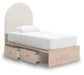 Shapella Twin Upholstered Panel Bed with Storage