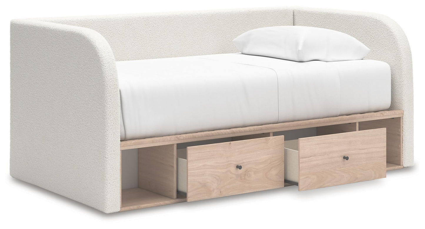 Shapella Full Upholstered Day Bed with Storage