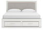 Birmonton King Upholstered Panel Platform Storage Bed
