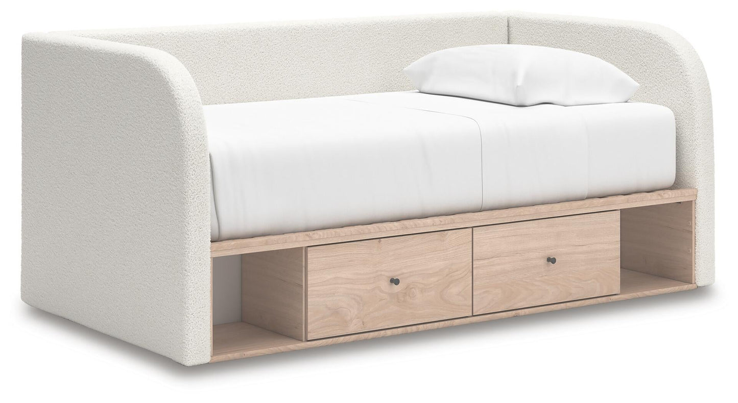 Shapella Twin Upholstered Day Bed with Storage
