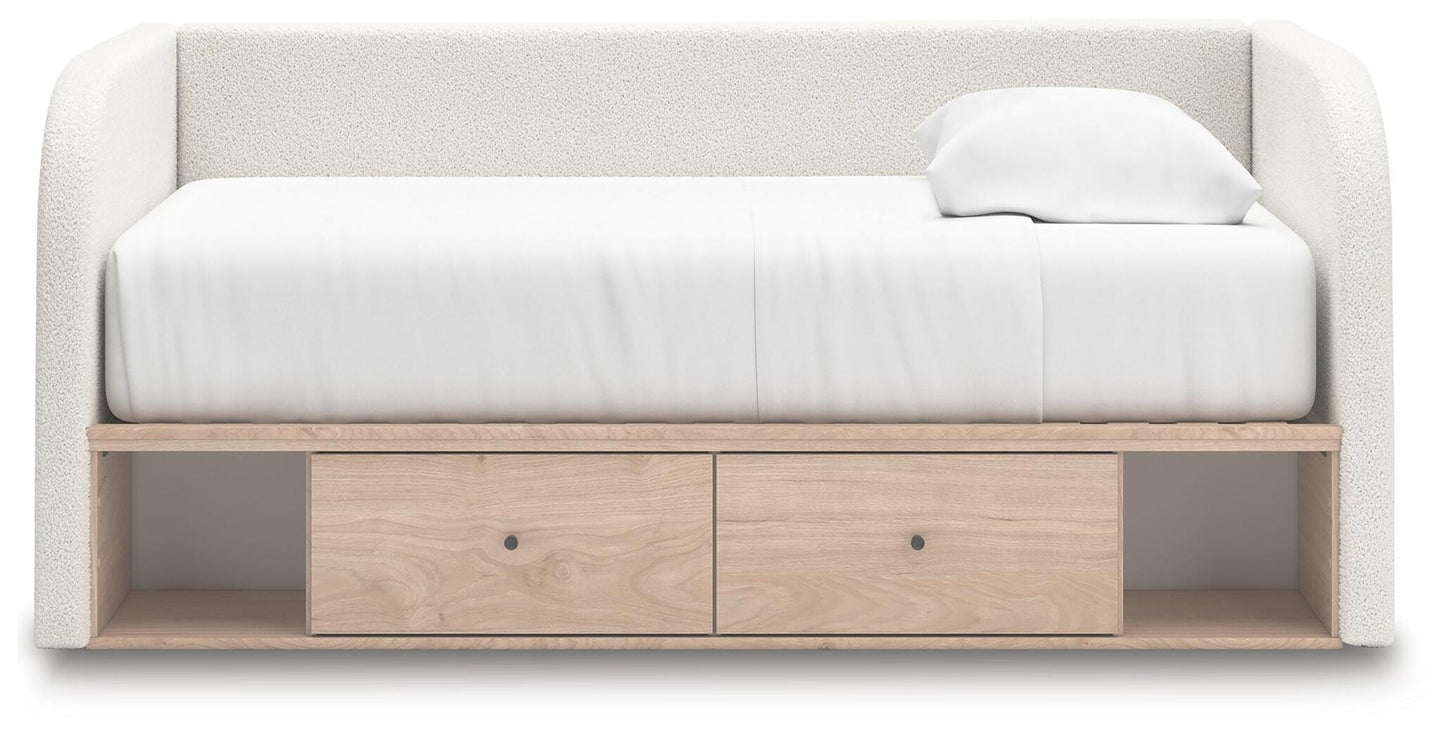 Shapella Twin Upholstered Day Bed with Storage
