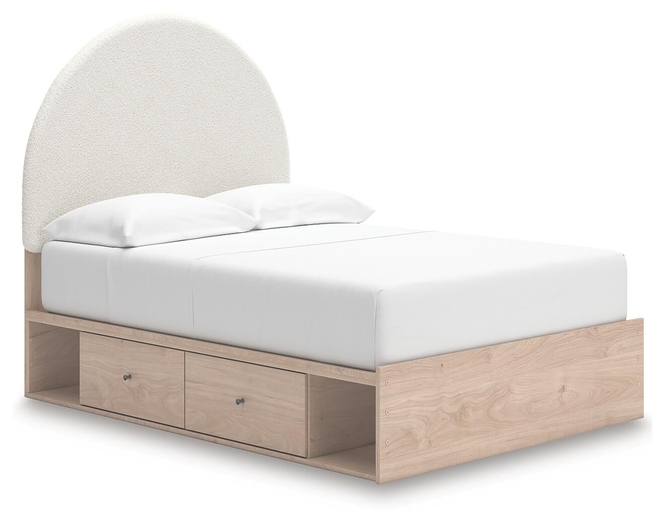 Shapella Full Upholstered Panel Bed with Storage