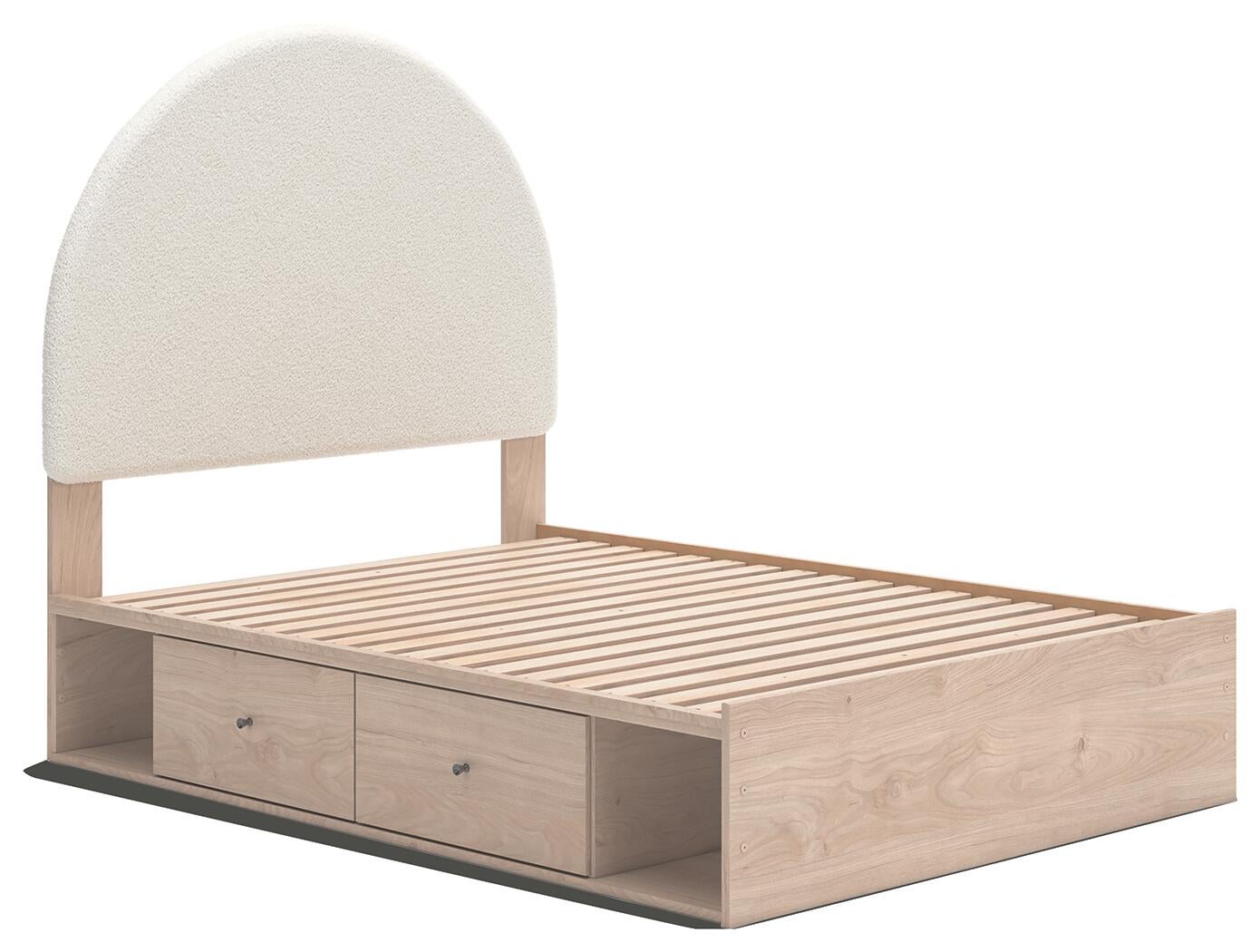 Shapella Full Upholstered Panel Bed with Storage