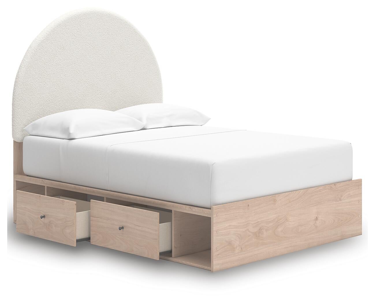 Shapella Full Upholstered Panel Bed with Storage