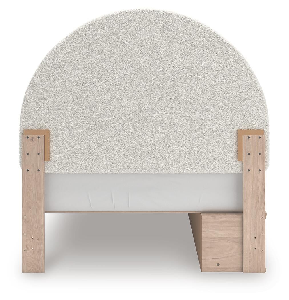 Shapella Full Upholstered Panel Bed with Storage