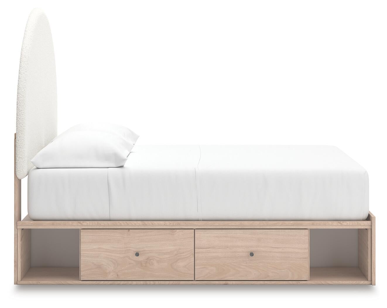 Shapella Full Upholstered Panel Bed with Storage