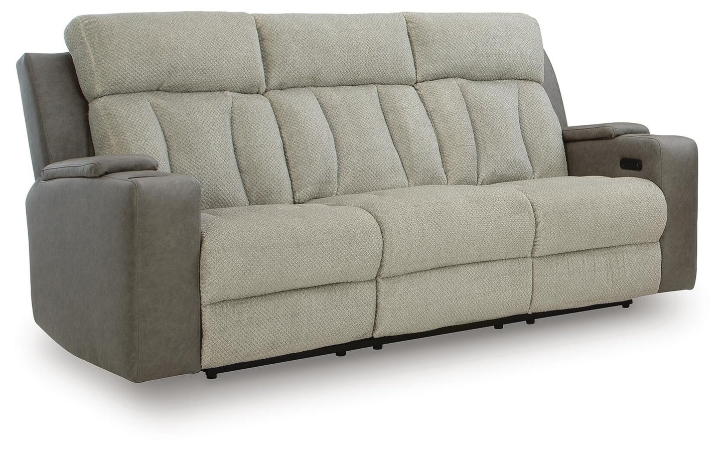Stately Check PWR REC Sofa with ADJ Headrest