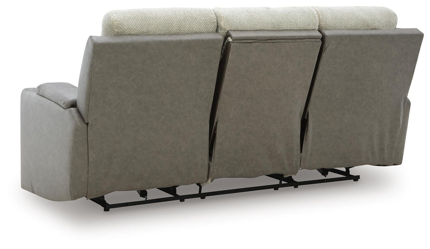 Stately Check PWR REC Sofa with ADJ Headrest