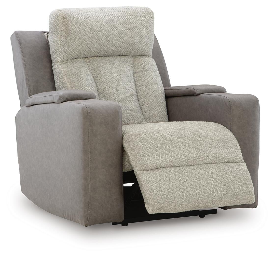 Stately Check PWR Recliner/ADJ Headrest