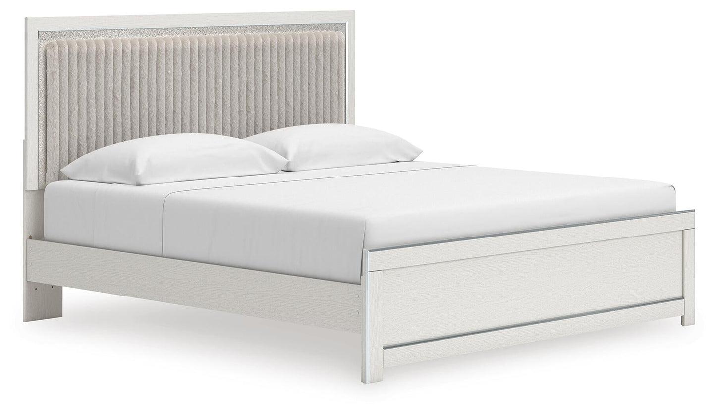 Birmonton King Upholstered Panel Platform Bed