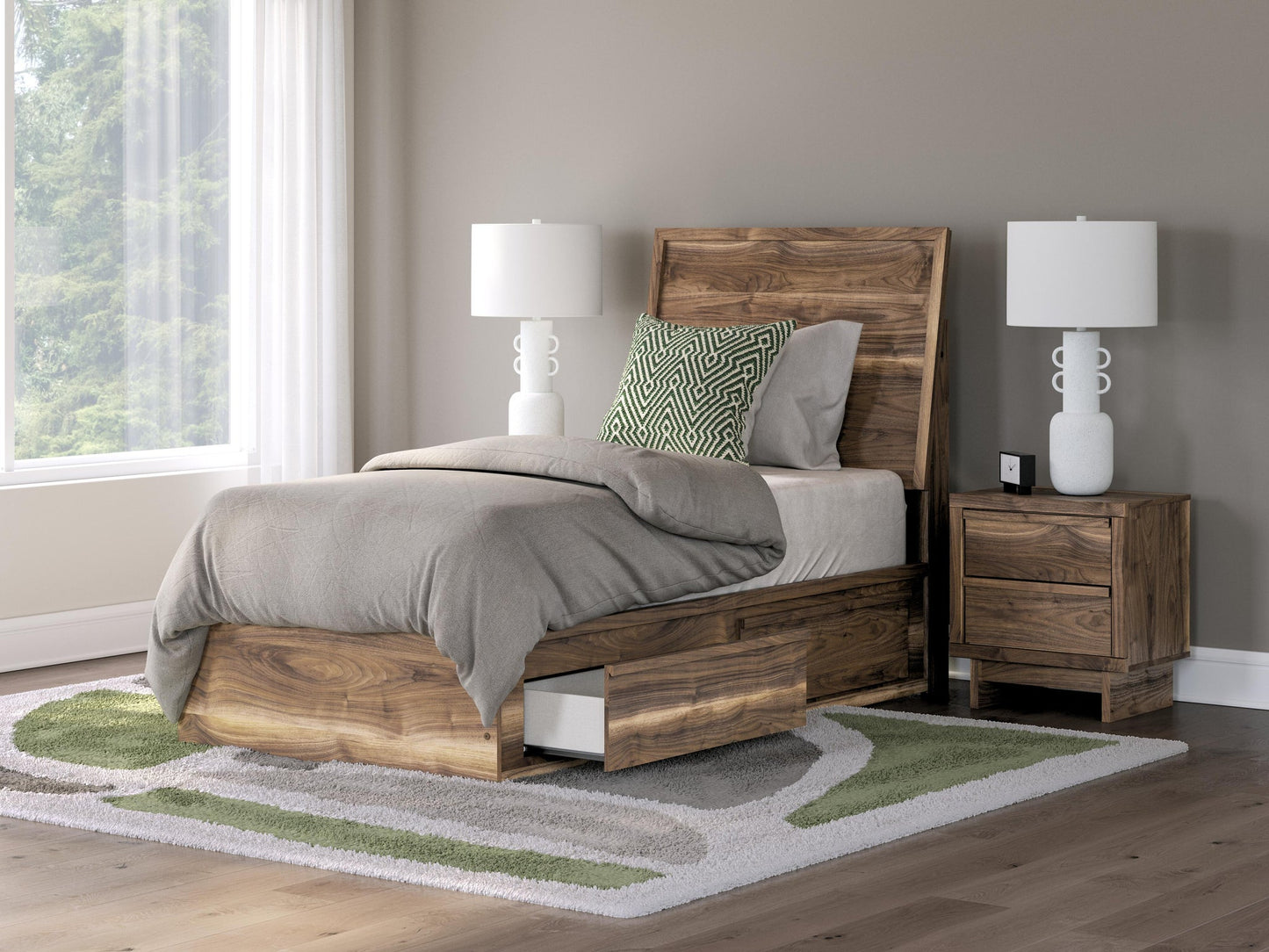 Ashley Express - Zadilyn Twin Panel Bed with Storage
