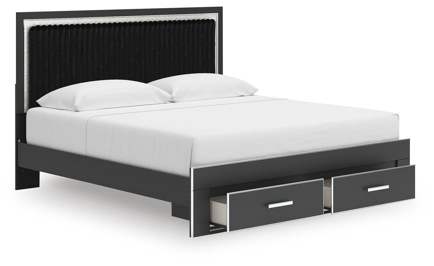 Birmonton King Upholstered Panel Storage Bed